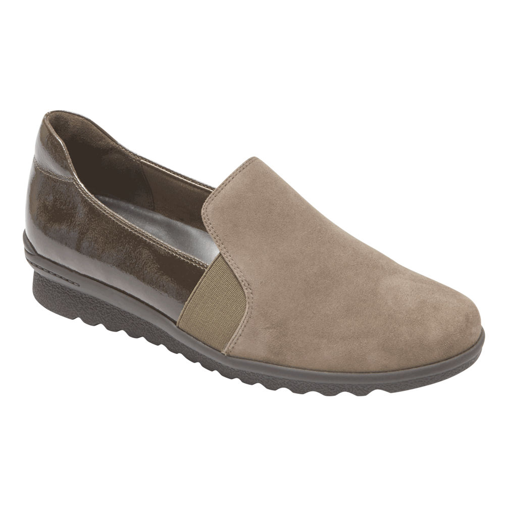 Rockport Slip-Ons Dame Olivengrønne - Truflex Chenole - IVFD30297